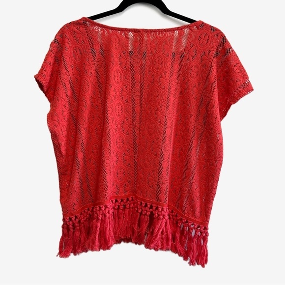 EYESHADOW size L Vermillion Bohemian Lace Top with Fringe Detail at wais… - Picture 2 of 11